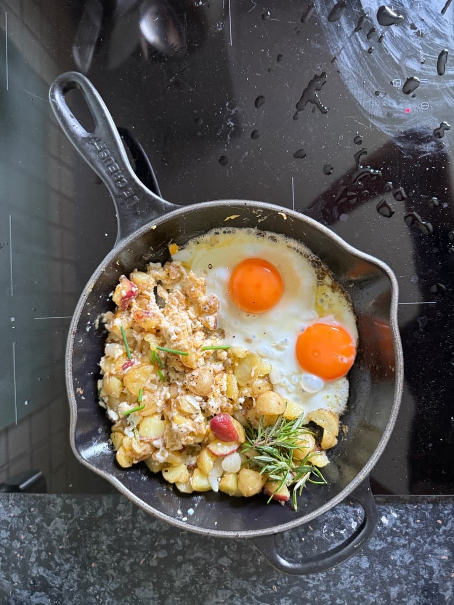 Potatoes and Egg Hash